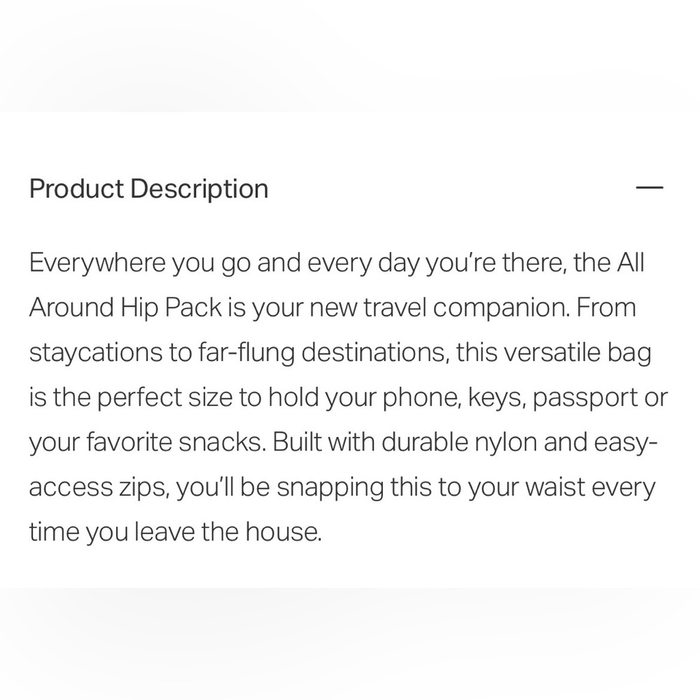 Vuori Belt Bag - All Around Hip Pack - Picture 7 of 9